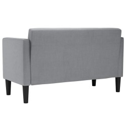 Canapé deux places gris clair 111 cm en tissu 625369625369