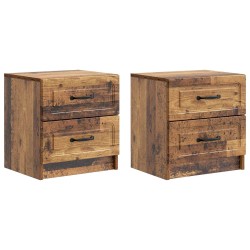 Cabinet de chevet 2 pcs Bois ancien 43 x 34,5 x 44,5 cm 625374625374