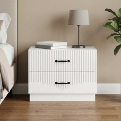 Cabinet de chevet Blanc brillant 62 x 34,5 x 44,5 cm 625377625377