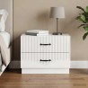 Cabinet de chevet Blanc brillant 62 x 34,5 x 44,5 cm 625377625377