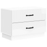 Cabinet de chevet Blanc brillant 62 x 34,5 x 44,5 cm 625377625377
