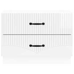 Cabinet de chevet Blanc brillant 62 x 34,5 x 44,5 cm 625377625377