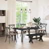 Banc de salle à manger NOAIN 120 x 41 x 45 cm Pin massif Noir 625379625379