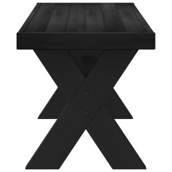 Banc de salle à manger NOAIN 120 x 41 x 45 cm Pin massif Noir 625379625379