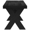 Banc de salle à manger NOAIN 120 x 41 x 45 cm Pin massif Noir 625379625379