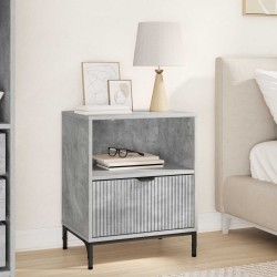 Cabinet de chevet Gris béton 49 x 36 x 61 cm Bois d'ingénierie 625380625380