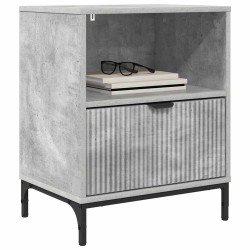Cabinet de chevet Gris béton 49 x 36 x 61 cm Bois d'ingénierie 625380625380