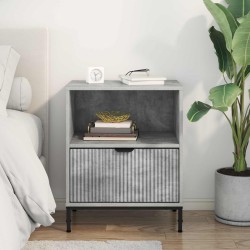 Cabinet de chevet Gris béton 49 x 36 x 61 cm Bois d'ingénierie 625380625380