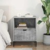 Cabinet de chevet Gris béton 49 x 36 x 61 cm Bois d'ingénierie 625380625380