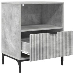 Cabinet de chevet Gris béton 49 x 36 x 61 cm Bois d'ingénierie 625380625380