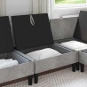 Canapé moyen avec rangement Gris clair Velours 625382625382