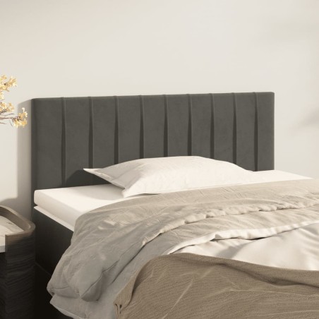 Tête de lit Gris foncé 100x5x78/88 cm Velours 625384625384