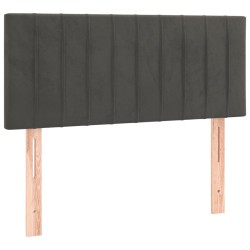 Tête de lit Gris foncé 100x5x78/88 cm Velours 625384625384