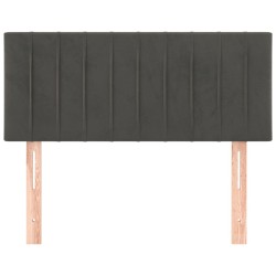 Tête de lit Gris foncé 100x5x78/88 cm Velours 625384625384