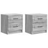 Cabinet de chevet 2 pcs Sonoma gris 43 x 34,5 x 44,5 cm 625385625385