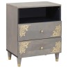 Cabinet de chevet Gris 50 x 33 x 62 cm Bois de mangue massif 625387625387