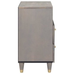 Cabinet de chevet Gris 50 x 33 x 62 cm Bois de mangue massif 625387625387