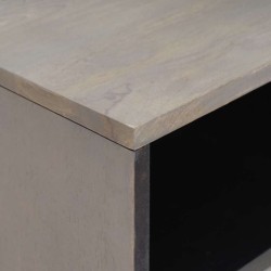Cabinet de chevet Gris 50 x 33 x 62 cm Bois de mangue massif 625387625387
