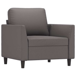 Fauteuil Gris 60 cm Similicuir 625391625391