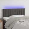 Tête de lit à LED Gris foncé 100x5x78/88 cm Velours 625400625400