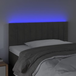 Tête de lit à LED Gris foncé 100x5x78/88 cm Velours 625400625400
