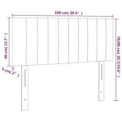 Tête de lit à LED Gris foncé 100x5x78/88 cm Velours 625400625400