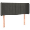 Tête de lit avec oreilles Gris foncé 103x16x78/88 cm Velours 625402625402