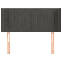 Tête de lit avec oreilles Gris foncé 103x16x78/88 cm Velours 625402625402