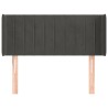 Tête de lit avec oreilles Gris foncé 103x16x78/88 cm Velours 625402625402