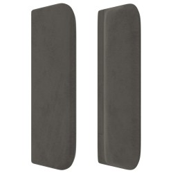 Tête de lit avec oreilles Gris foncé 103x16x78/88 cm Velours 625402625402