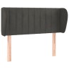 Tête de lit avec oreilles Gris foncé 103x23x78/88 cm Velours 625403625403