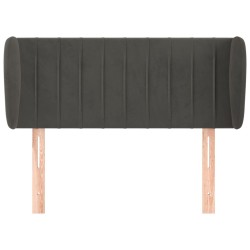 Tête de lit avec oreilles Gris foncé 103x23x78/88 cm Velours 625403625403