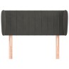 Tête de lit avec oreilles Gris foncé 103x23x78/88 cm Velours 625403625403