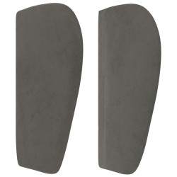 Tête de lit avec oreilles Gris foncé 103x23x78/88 cm Velours 625403625403