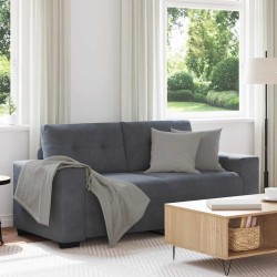 Canapé causeuse gris foncé 180x77x82 cm velours 625406625406
