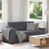 Canapé causeuse gris foncé 180x77x82 cm velours 625406625406