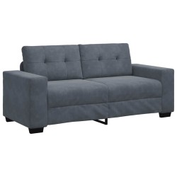 Canapé causeuse gris foncé 180x77x82 cm velours 625406625406