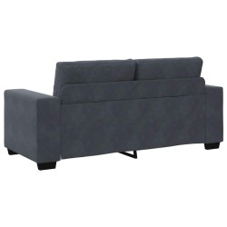 Canapé causeuse gris foncé 180x77x82 cm velours 625406625406