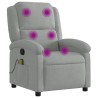 Fauteuil inclinable de massage gris clair velours 625407625407