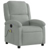 Fauteuil inclinable de massage gris clair velours 625407625407