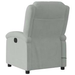 Fauteuil inclinable de massage gris clair velours 625407625407