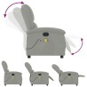 Fauteuil inclinable de massage gris clair velours 625407625407