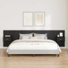 Tête de lit avec armoire 3 pcs Chêne noir Bois d'ingénierie 625410625410