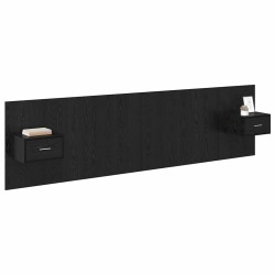 Tête de lit avec armoire 3 pcs Chêne noir Bois d'ingénierie 625410625410