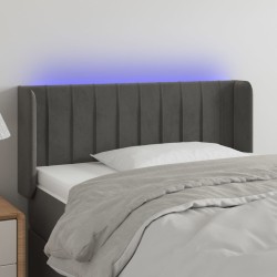 Tête de lit à LED Gris foncé 103x16x78/88 cm Velours 625411625411
