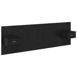 Tête de lit avec armoire 3 pcs Chêne noir Bois d'ingénierie 625419625419