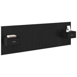 Tête de lit avec armoire 3 pcs Chêne noir Bois d'ingénierie 625419625419