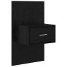 Tête de lit avec armoire 3 pcs Chêne noir Bois d'ingénierie 625419625419