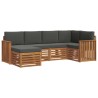 Ensemble de canapé d'angle 6 pcs Naturel et Anthracite 625421625421
