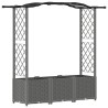 Lit Élevé avec Treillis et Toit Gris clair 164 x 40 x 138 cm PP 625423625423